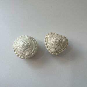 Vintage White Ceramic Trinket Boxes
